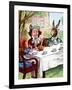 'Alice at the Mad Hatter's Tea Party', c1910-John Tenniel-Framed Giclee Print