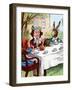 'Alice at the Mad Hatter's Tea Party', c1910-John Tenniel-Framed Giclee Print