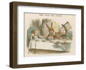Alice at the Mad Hatter's Tea Party-John Tenniel-Framed Photographic Print