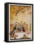 Alice at the Mad Hatter's Tea Party-Gywnedd Hudson-Framed Stretched Canvas
