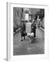 Alice B. Toklas and Author Gertrude Stein, Walking Poodle "Basket" During Liberation from Germans-Carl Mydans-Framed Premium Photographic Print