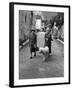 Alice B. Toklas and Author Gertrude Stein, Walking Poodle "Basket" During Liberation from Germans-Carl Mydans-Framed Premium Photographic Print