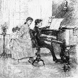 Music at Home - Children at the Piano, 1888-Alice Barber-Framed Art Print