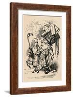 'Alice carrying the stork, and talking to the Duchess', 1889-John Tenniel-Framed Giclee Print