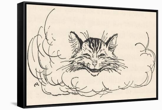 Alice: Cats Head in Cloud-Arthur Rackham-Framed Stretched Canvas