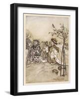 Alice: Croquet Match-Arthur Rackham-Framed Art Print