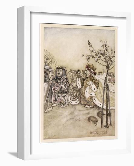 Alice: Croquet Match-Arthur Rackham-Framed Art Print