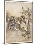 Alice: Croquet Match-Arthur Rackham-Mounted Art Print