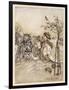 Alice: Croquet Match-Arthur Rackham-Framed Premium Giclee Print