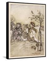 Alice: Croquet Match-Arthur Rackham-Framed Stretched Canvas