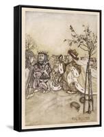 Alice: Croquet Match-Arthur Rackham-Framed Stretched Canvas