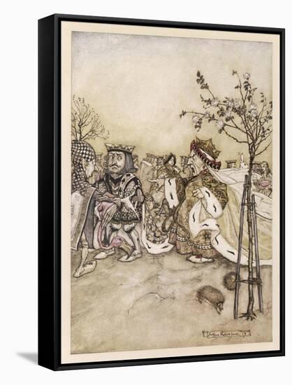 Alice: Croquet Match-Arthur Rackham-Framed Stretched Canvas