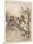 Alice: Croquet Match-Arthur Rackham-Mounted Art Print