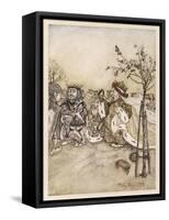 Alice: Croquet Match-Arthur Rackham-Framed Stretched Canvas