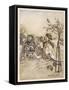 Alice: Croquet Match-Arthur Rackham-Framed Stretched Canvas