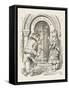 Alice Crowned as Queen "Queen" Alice with the Old Frog-John Tenniel-Framed Stretched Canvas