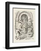 Alice Crowned as Queen "Queen" Alice with the Old Frog-John Tenniel-Framed Art Print