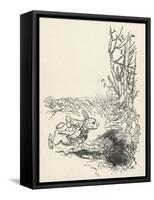 Alice: Down Rabbit-Hole-Arthur Rackham-Framed Stretched Canvas