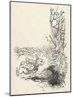 Alice: Down Rabbit-Hole-Arthur Rackham-Mounted Art Print