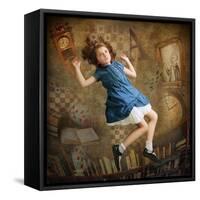 Alice falling down the Rabbit Hole-egal-Framed Stretched Canvas