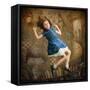 Alice falling down the Rabbit Hole-egal-Framed Stretched Canvas