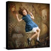 Alice falling down the Rabbit Hole-egal-Stretched Canvas