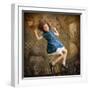 Alice falling down the Rabbit Hole-egal-Framed Premium Photographic Print