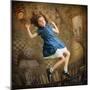 Alice falling down the Rabbit Hole-egal-Mounted Premium Photographic Print