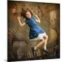 Alice falling down the Rabbit Hole-egal-Mounted Photographic Print