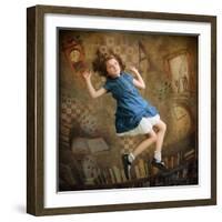 Alice falling down the Rabbit Hole-egal-Framed Photographic Print