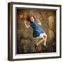 Alice falling down the Rabbit Hole-egal-Framed Photographic Print