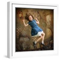 Alice falling down the Rabbit Hole-egal-Framed Photographic Print