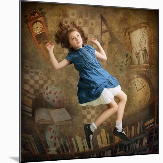 Alice falling down the Rabbit Hole-egal-Mounted Photographic Print