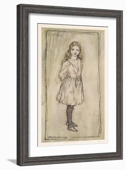 Alice Herself-Arthur Rackham-Framed Art Print