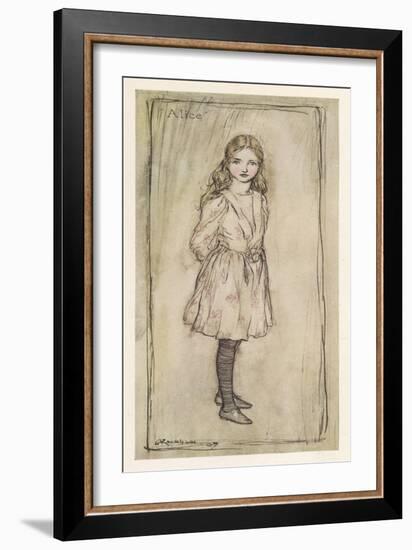 Alice Herself-Arthur Rackham-Framed Art Print