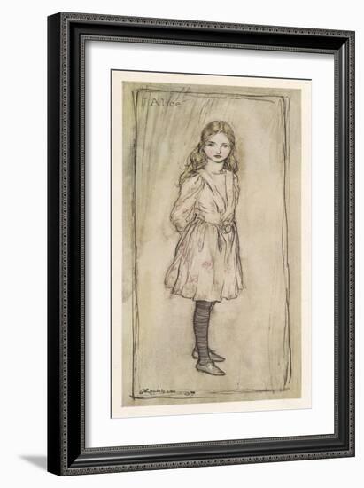 Alice Herself-Arthur Rackham-Framed Art Print