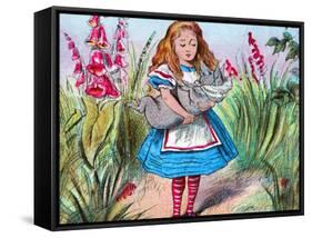 'Alice holding a pig in her arms.', c1910-John Tenniel-Framed Stretched Canvas