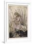 Alice Holds the Baby Pig-Arthur Rackham-Framed Photographic Print