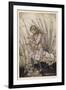 Alice Holds the Baby Pig-Arthur Rackham-Framed Photographic Print