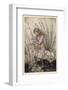 Alice Holds the Baby Pig-Arthur Rackham-Framed Photographic Print