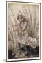 Alice Holds the Baby Pig-Arthur Rackham-Mounted Photographic Print