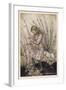 Alice Holds the Baby Pig-Arthur Rackham-Framed Photographic Print