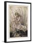 Alice Holds the Baby Pig-Arthur Rackham-Framed Photographic Print