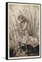 Alice Holds the Baby Pig-Arthur Rackham-Framed Stretched Canvas