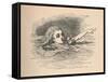 'Alice in a sea of tears', 1889-John Tenniel-Framed Stretched Canvas