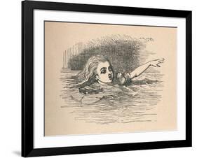 'Alice in a sea of tears', 1889-John Tenniel-Framed Giclee Print