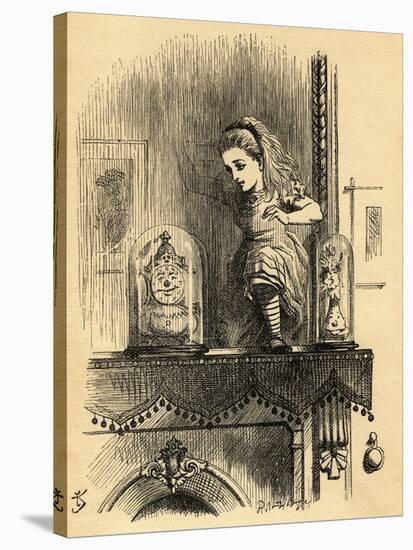 Alice in the Looking Glass House, Illustration from 'Through the Looking Glass' by Lewis Carroll…-John Tenniel-Stretched Canvas