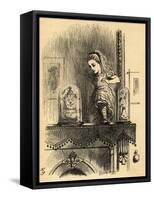 Alice in the Looking Glass House, Illustration from 'Through the Looking Glass' by Lewis Carroll…-John Tenniel-Framed Stretched Canvas