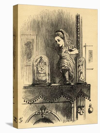 Alice in the Looking Glass House, Illustration from 'Through the Looking Glass' by Lewis Carroll…-John Tenniel-Stretched Canvas