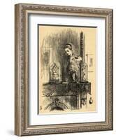 Alice in the Looking Glass House, Illustration from 'Through the Looking Glass' by Lewis Carroll…-John Tenniel-Framed Giclee Print